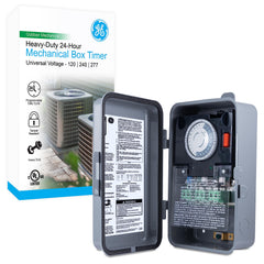 GE Mechanical Pool Timer Switch front view in metal box
