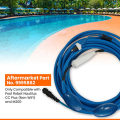 Gearwiz 60ft blue cable with large floats for pool robots