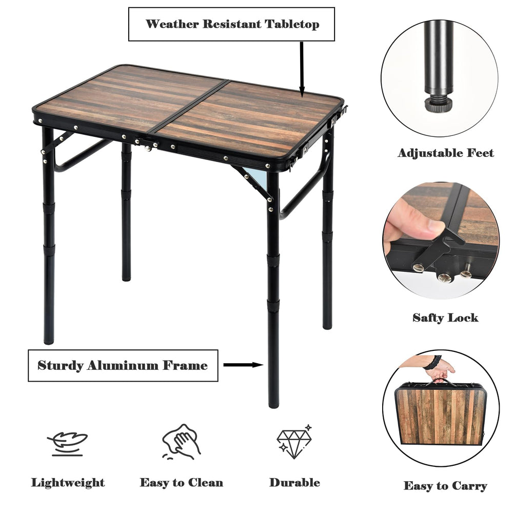 Geastsheng Small Folding Camping Table with installation tool included
