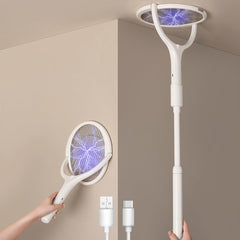 GeckoMan Electric Fly Swatter front view with rotating head