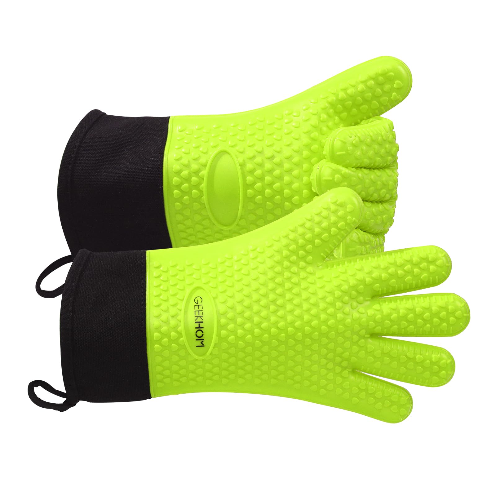 GEEKHOM BBQ Gloves green model front view