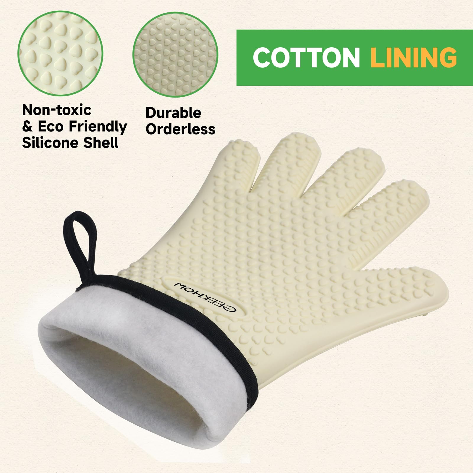 GEEKHOM BBQ Gloves with packaging