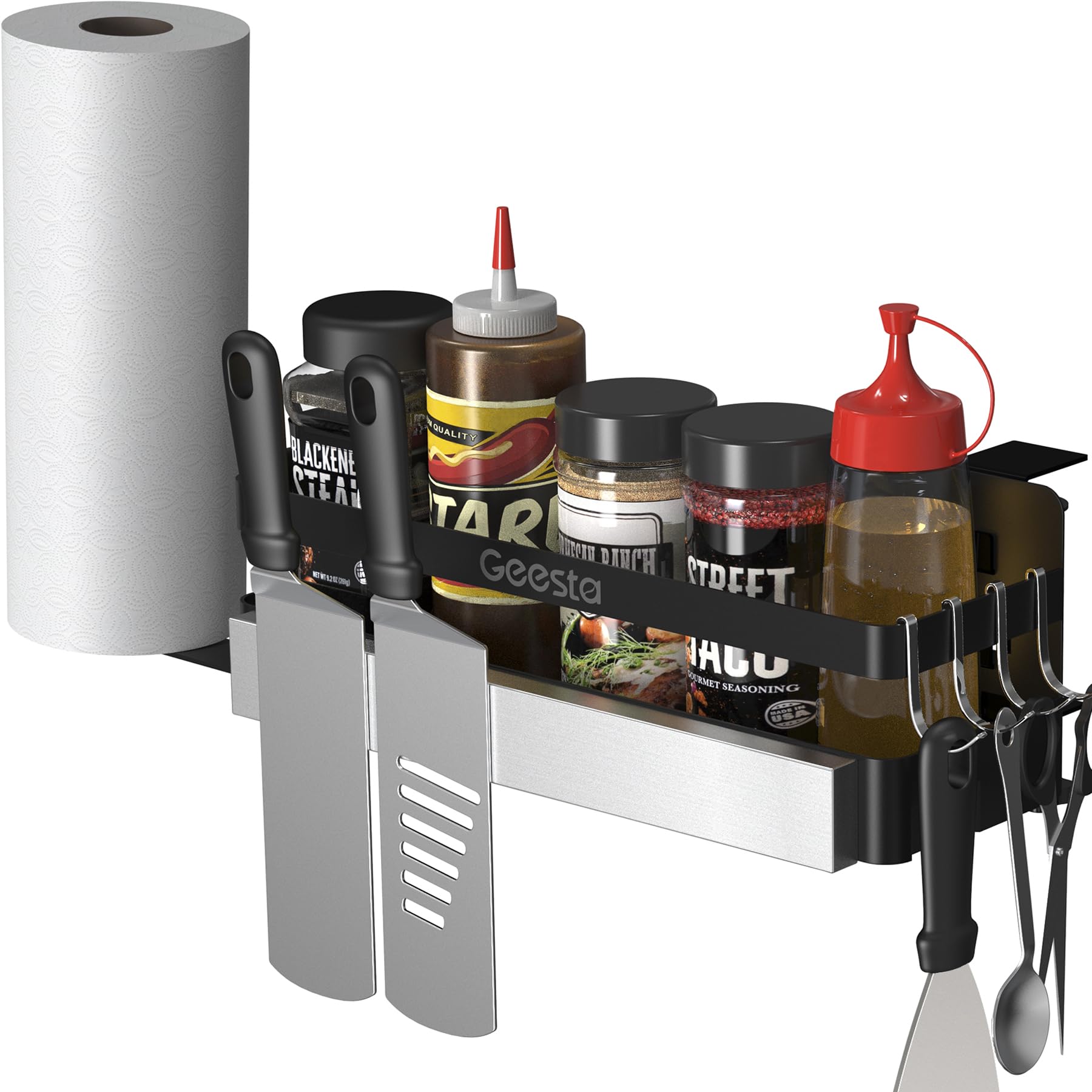 Geesta Griddle Caddy for Blackstone grills with magnetic tool holder