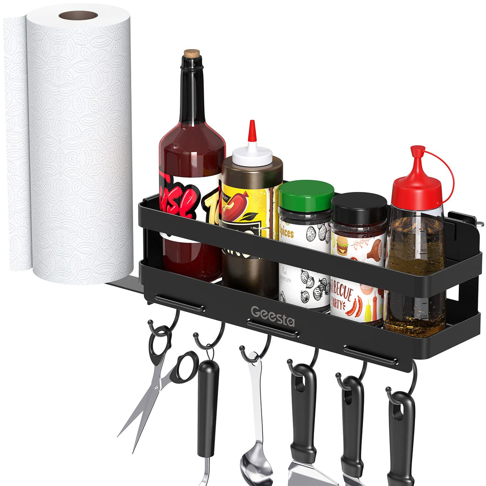 Geesta Griddle Caddy on a Blackstone griddle with accessories