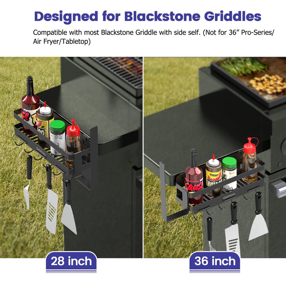 Geesta Griddle Caddy with grilling utensils organized
