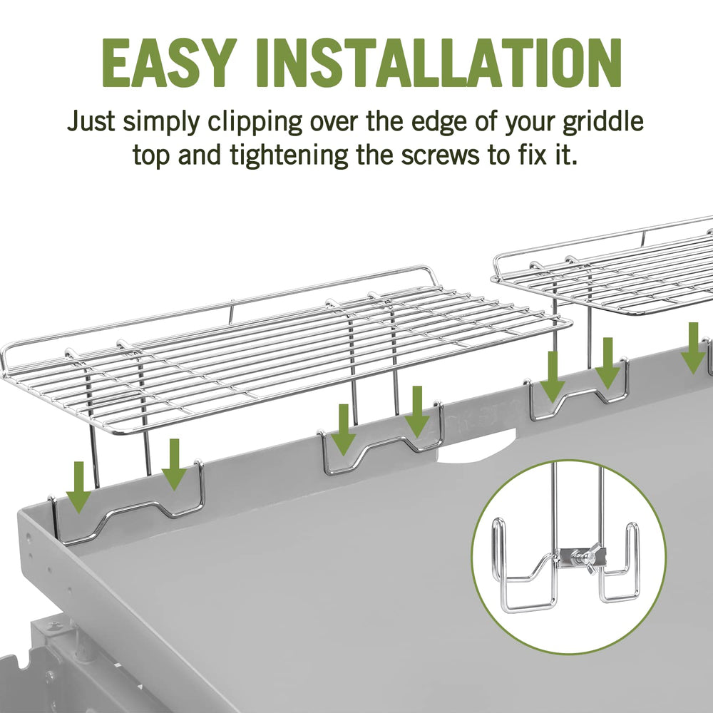 Geesta Griddle Warming Rack folded for storage