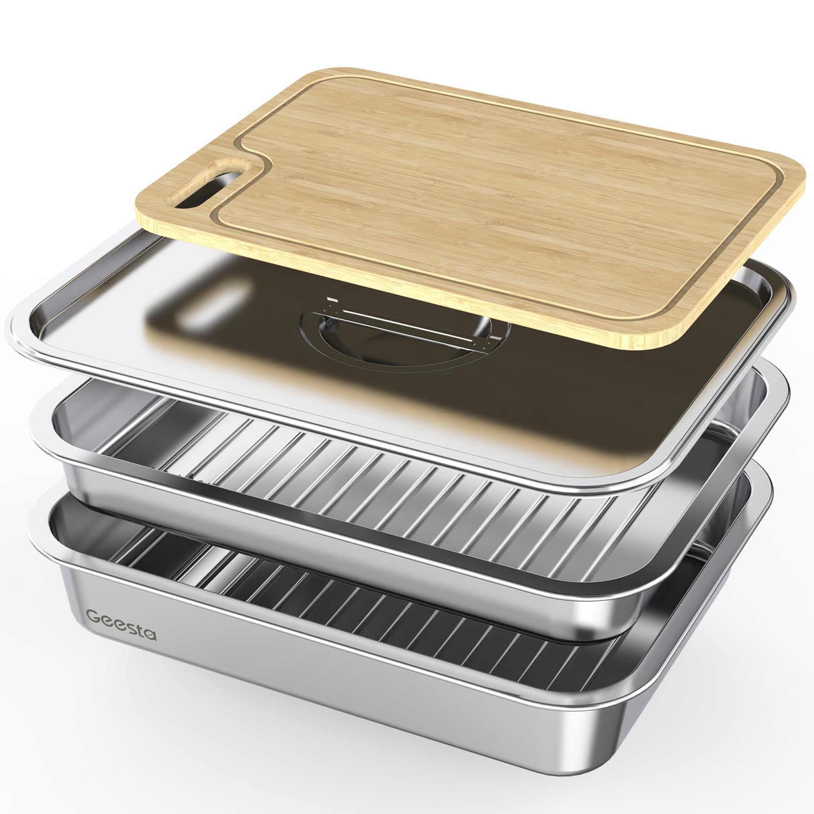 Geesta Grilling Prep and Serve Trays deep tray front view