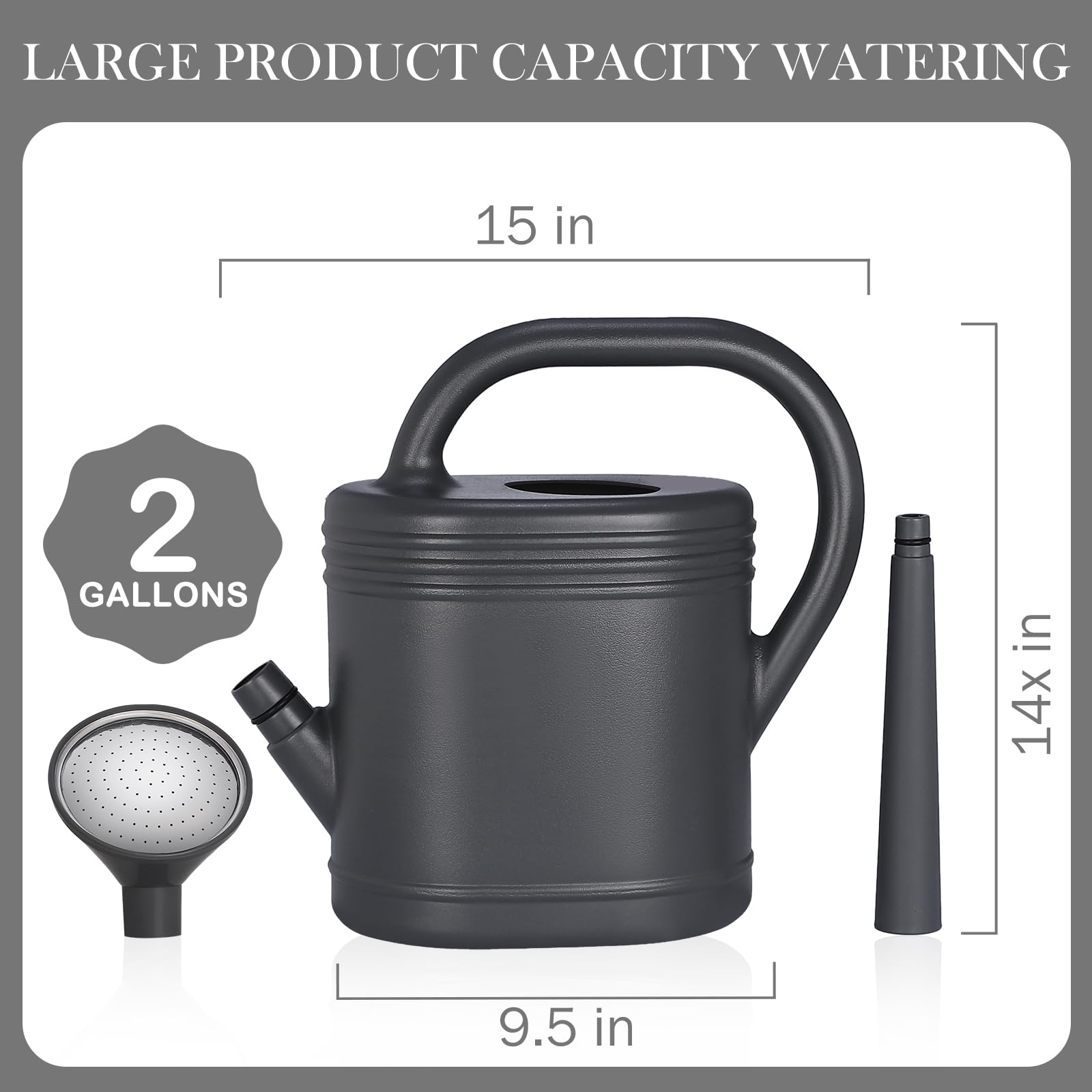 gegemaoyi 2 Gallon Watering Can with detachable nozzle