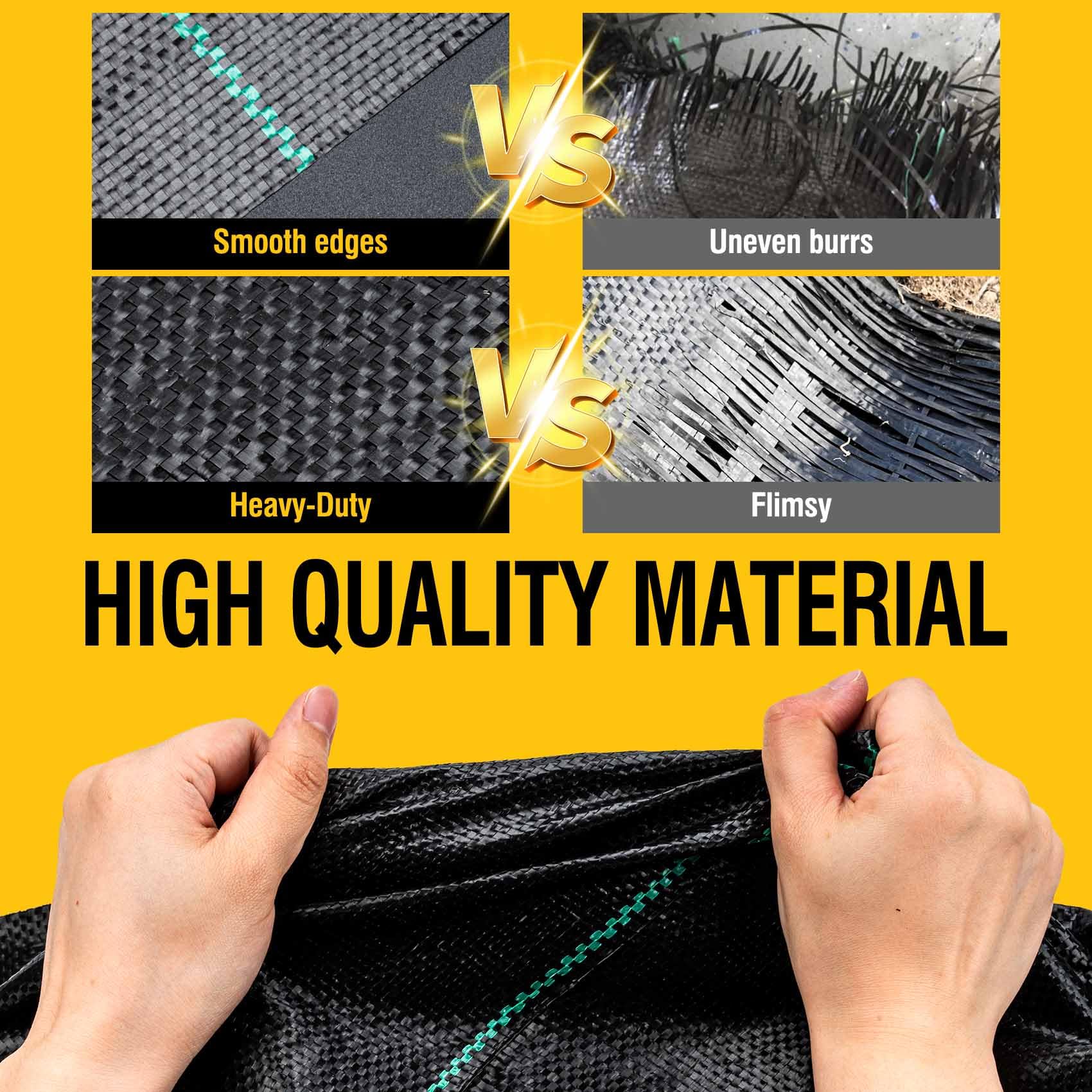 GEIGUIWA weed barrier fabric showing weaving details