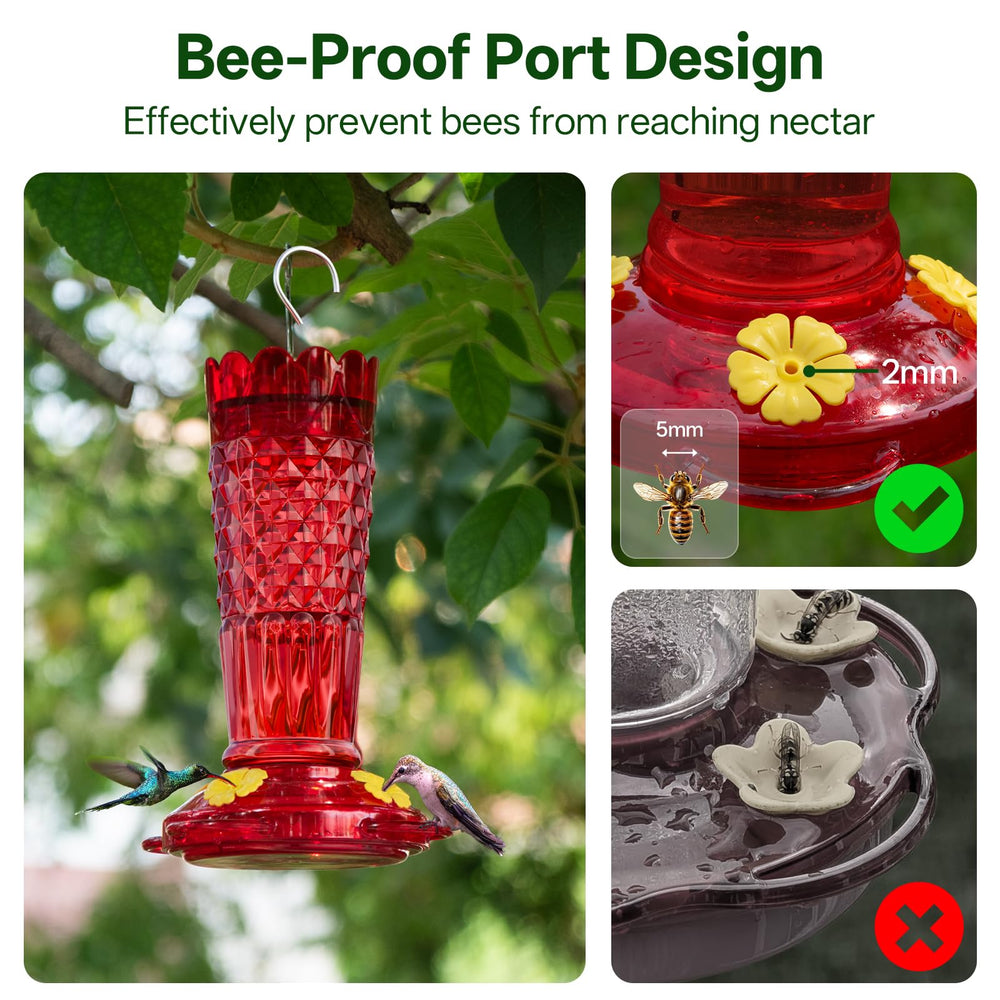 GelinRedcap Hummingbird Feeder hanging in garden
