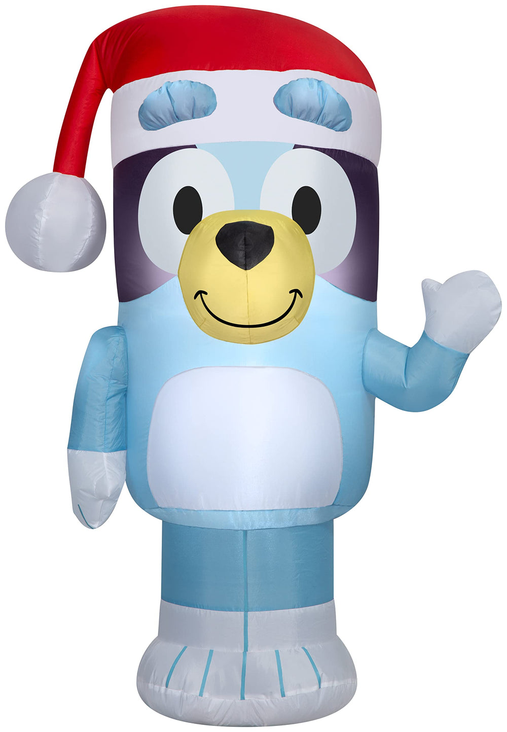 Gemmy 3.5 FT Bluey Christmas Inflatable in Santa Hat, front view