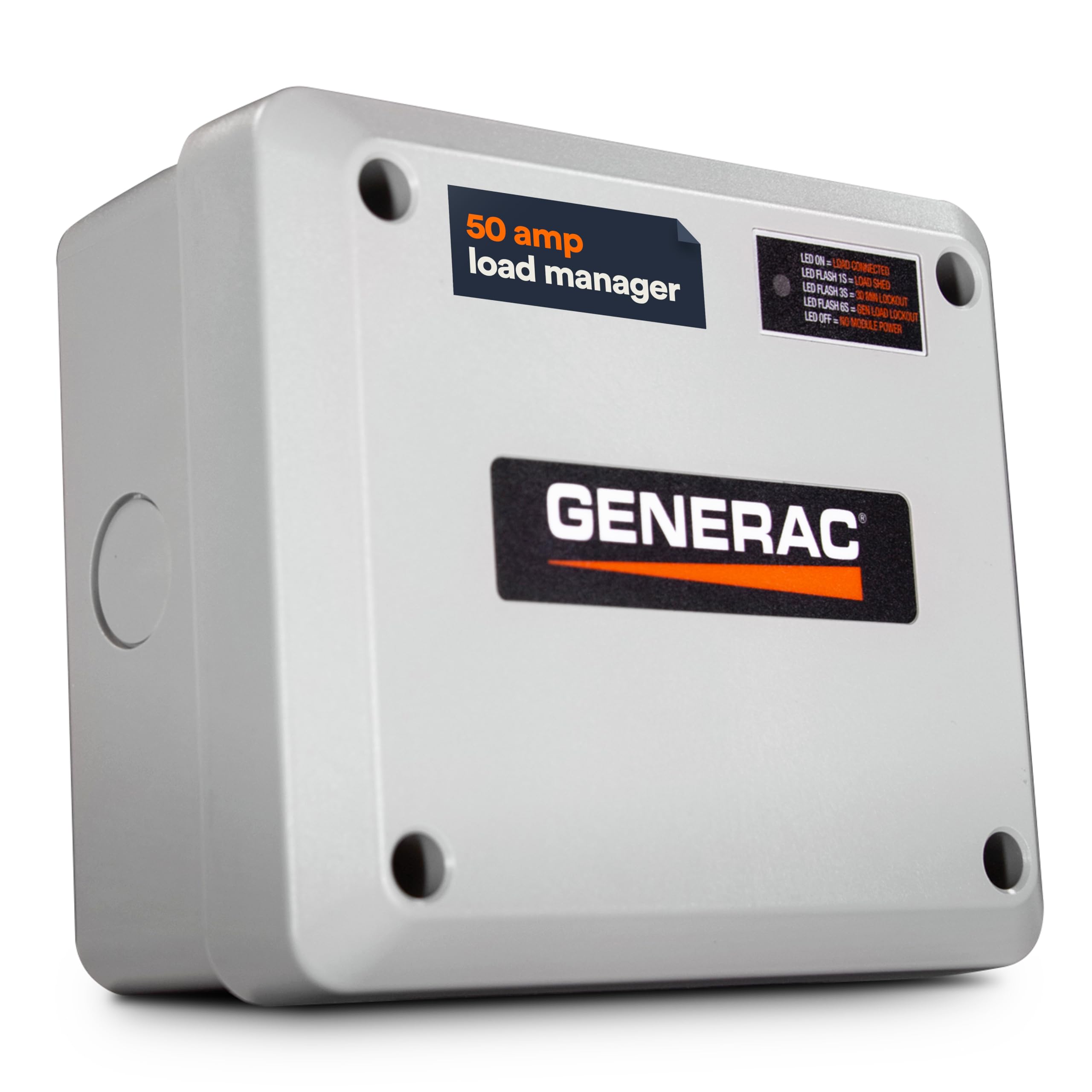 Generac 50 Amp Load Manager front view in gray