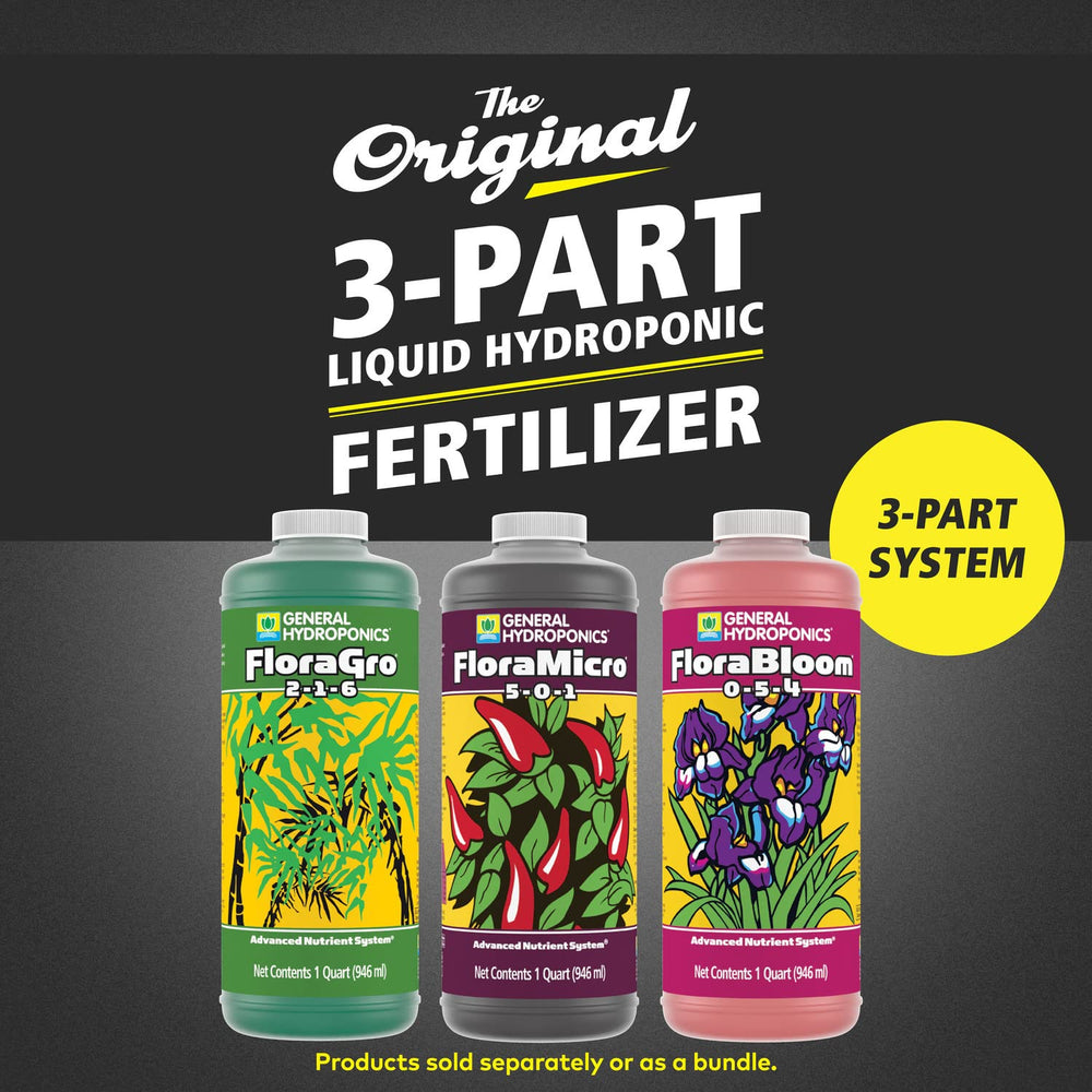 General Hydroponics FloraBloom 1 quart bottle front view