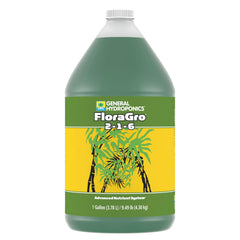 General Hydroponics FloraGro 2-1-6 Plant Food 1 Gallon front view