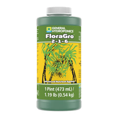 General Hydroponics FloraGro 2-1-6 Plant Food 16 oz front view