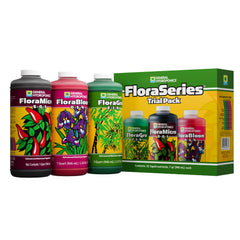 General Hydroponics FloraSeries Trial Pack with three nutrient bottles