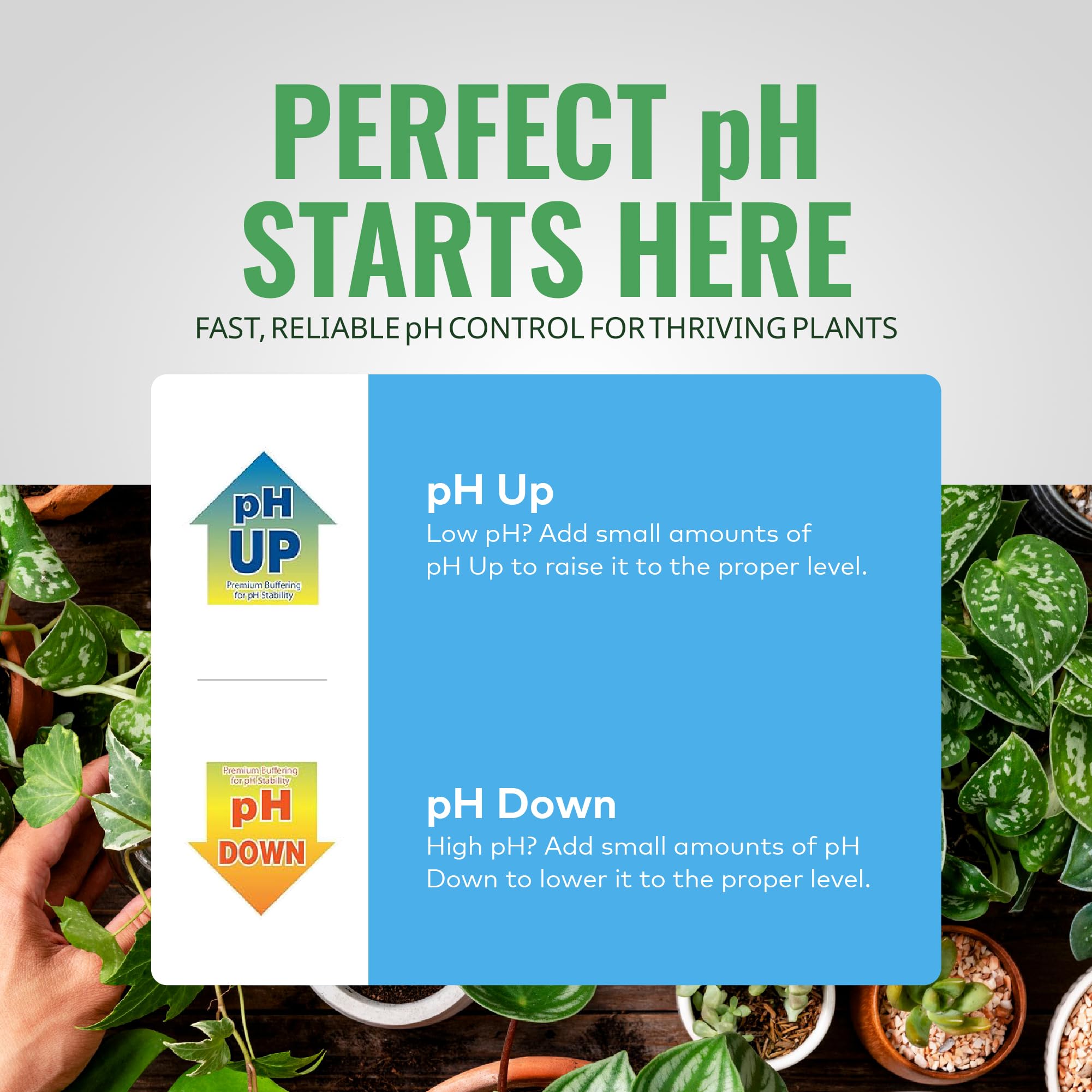 General Hydroponics pH Down Liquid 1-gallon in garden setting