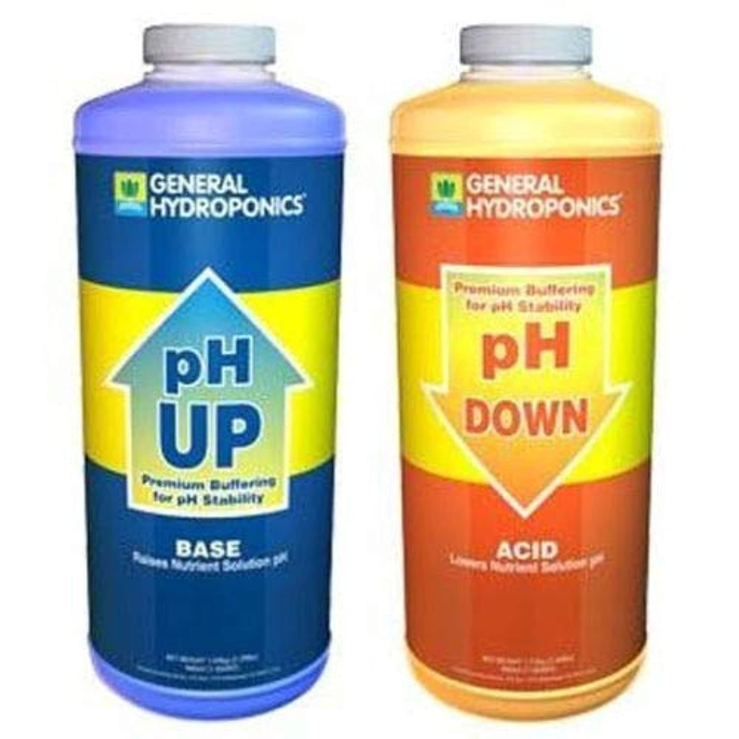 General Hydroponics pH Up and Down 1 Quart Combo Kit front view