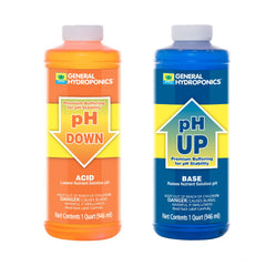 General Hydroponics pH Up and pH Down 1 quart bottles