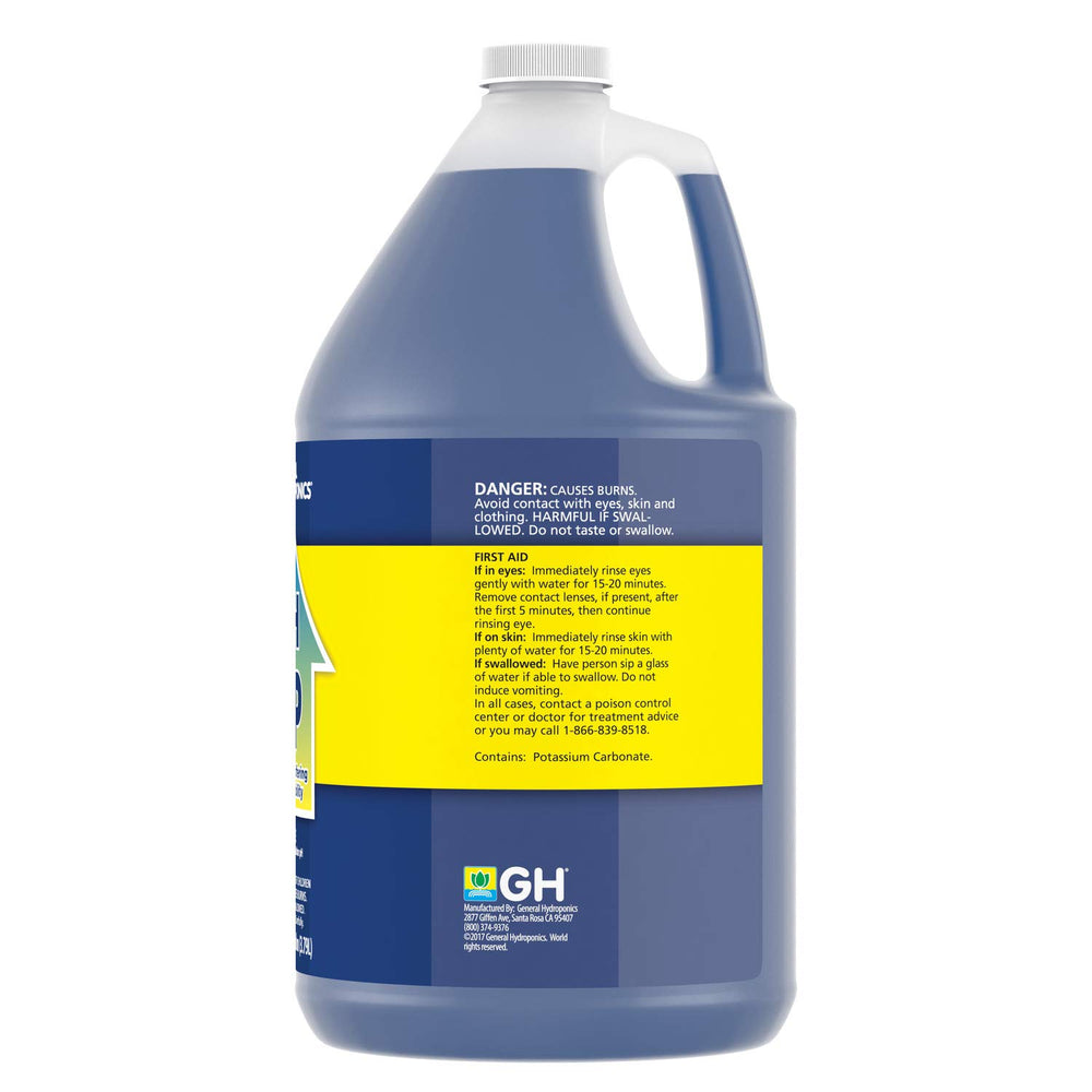 General Hydroponics pH Up Liquid Buffer 1 Gallon in a gardening setup