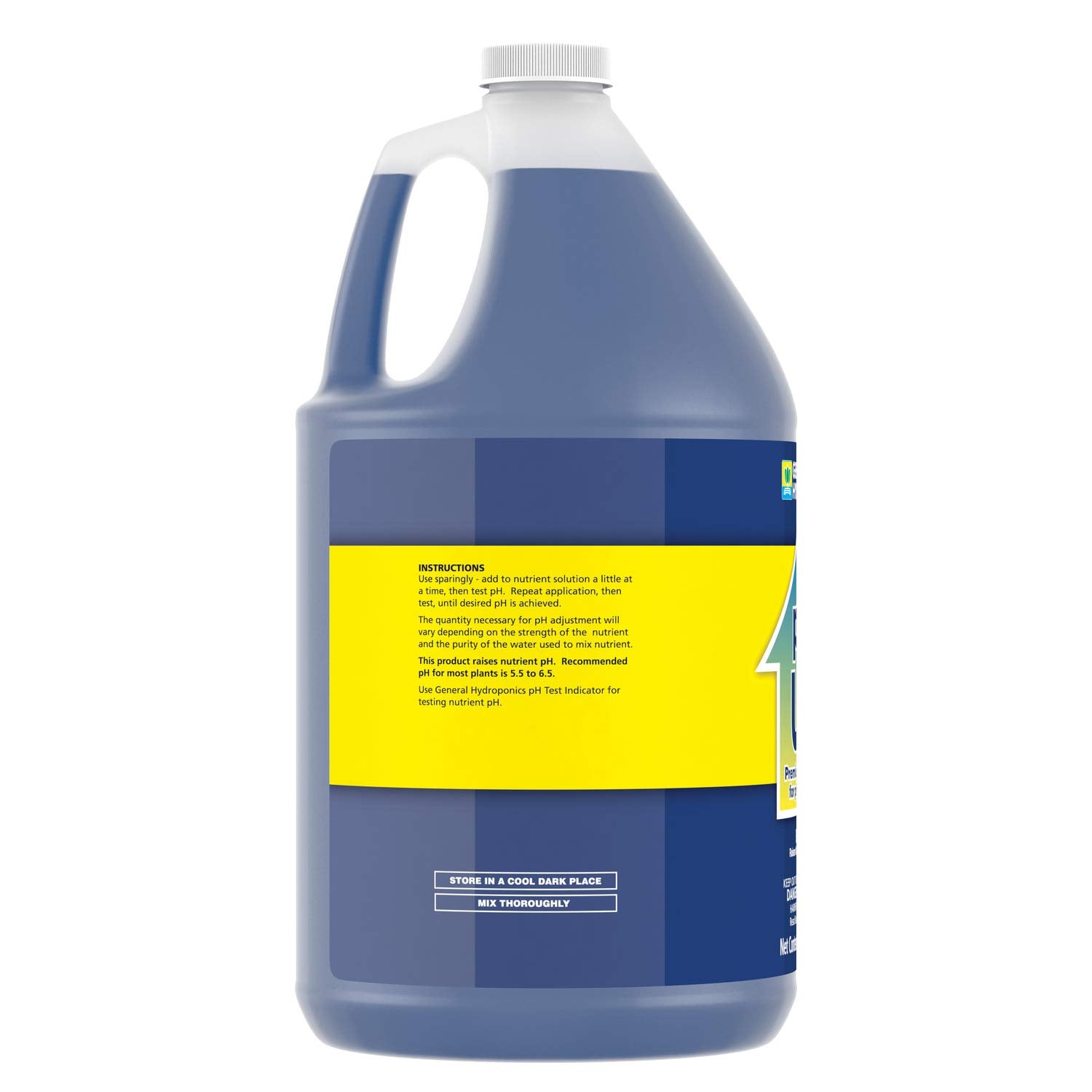 General Hydroponics pH Up Liquid Buffer 1 Gallon with measuring tools