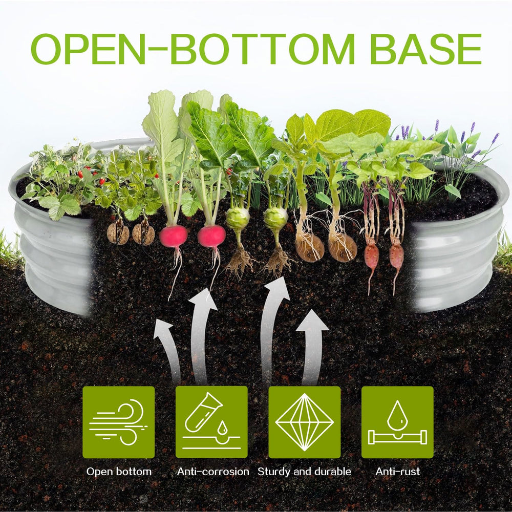 Generic Galvanized Raised Garden Bed open bottom design for drainage