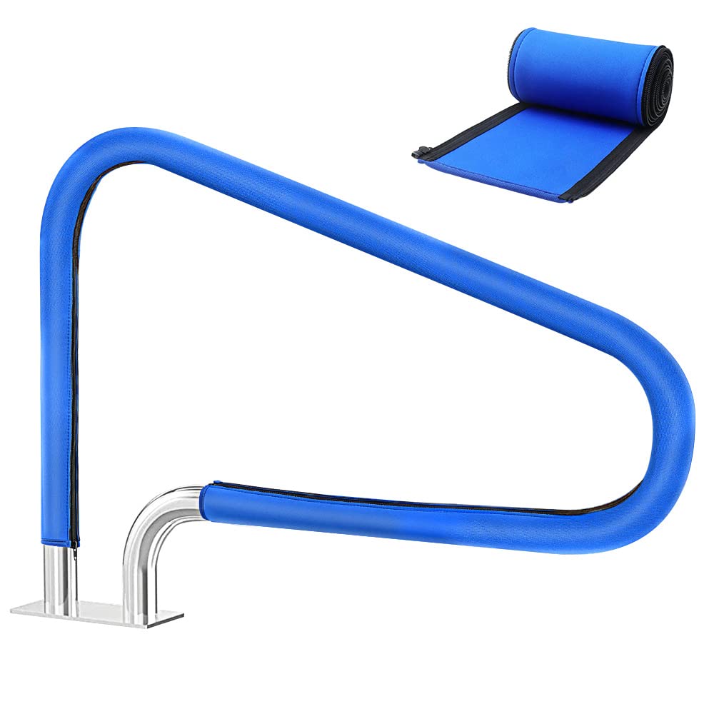 Generic Pool Handrail Cover 3 Feet Neoprene Blue Front View