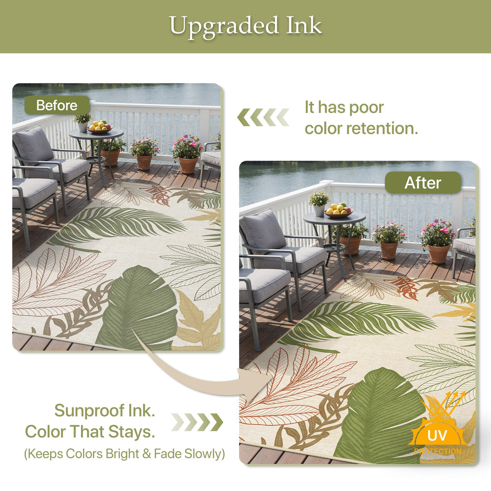 GENIMO 4x6 Outdoor Rug indoor setup