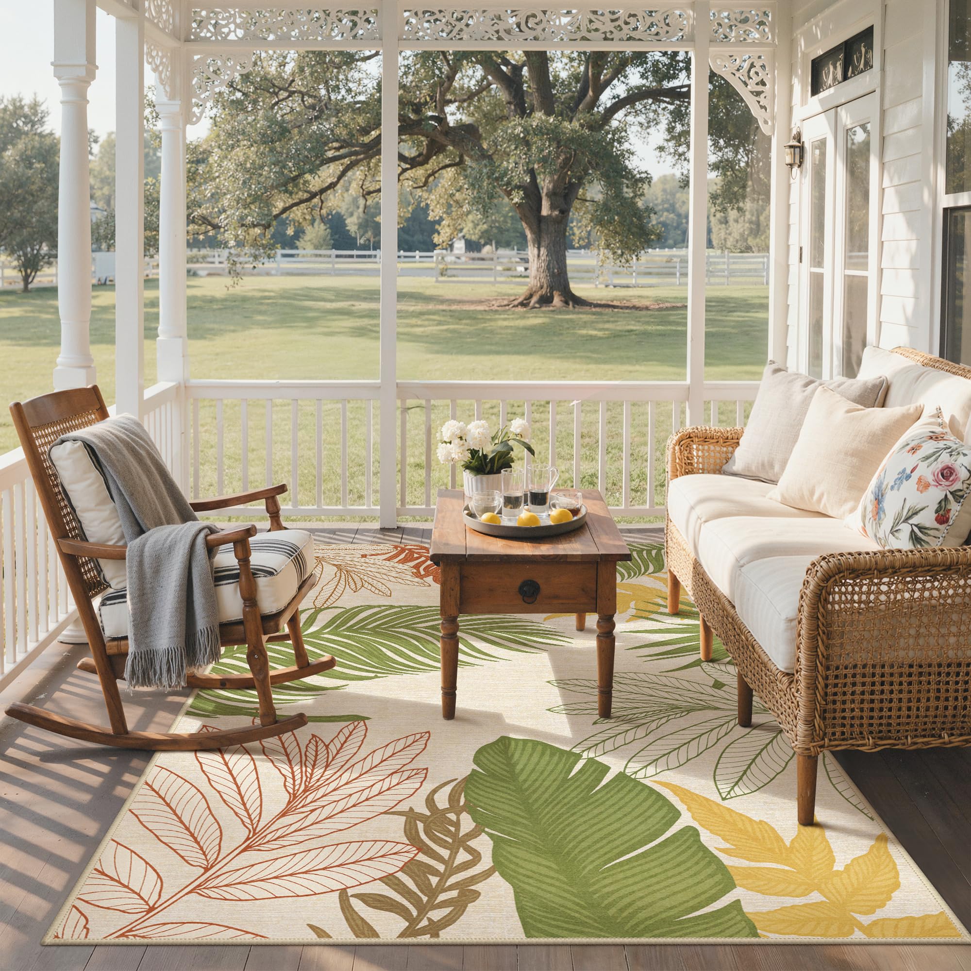GENIMO 4x6 Outdoor Rug lightweight and foldable