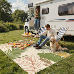GENIMO 4x6 Outdoor Rug on patio