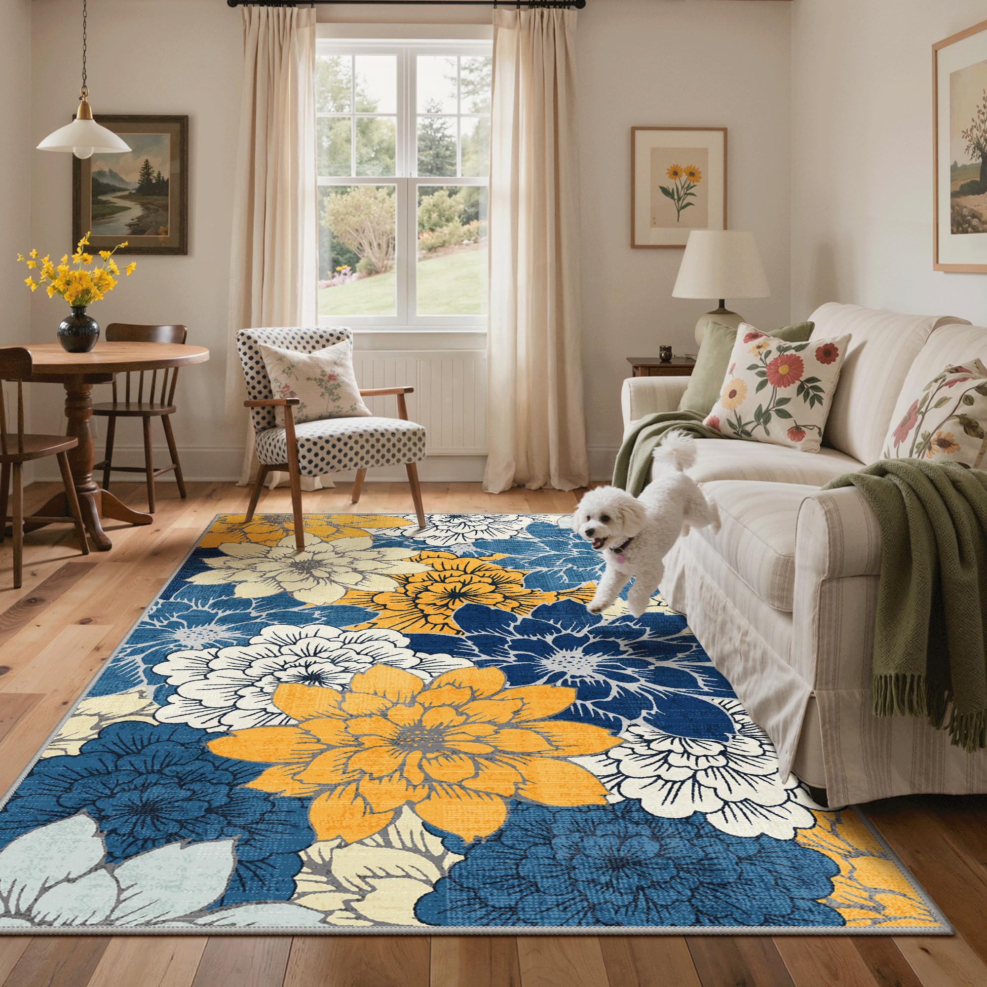 GENIMO 5x8 Outdoor Rug machine washable care instructions