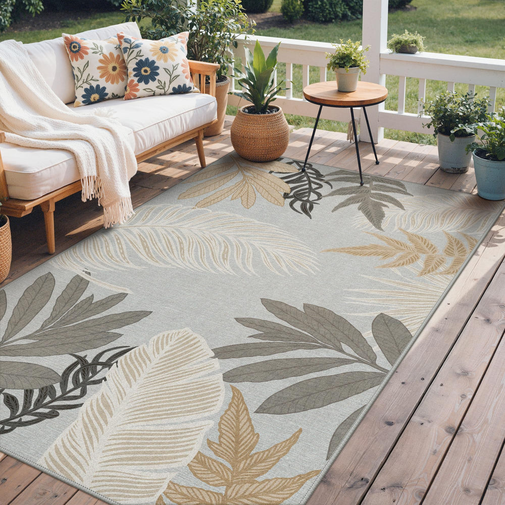 GENIMO 5x8 Outdoor Rug rolled for storage