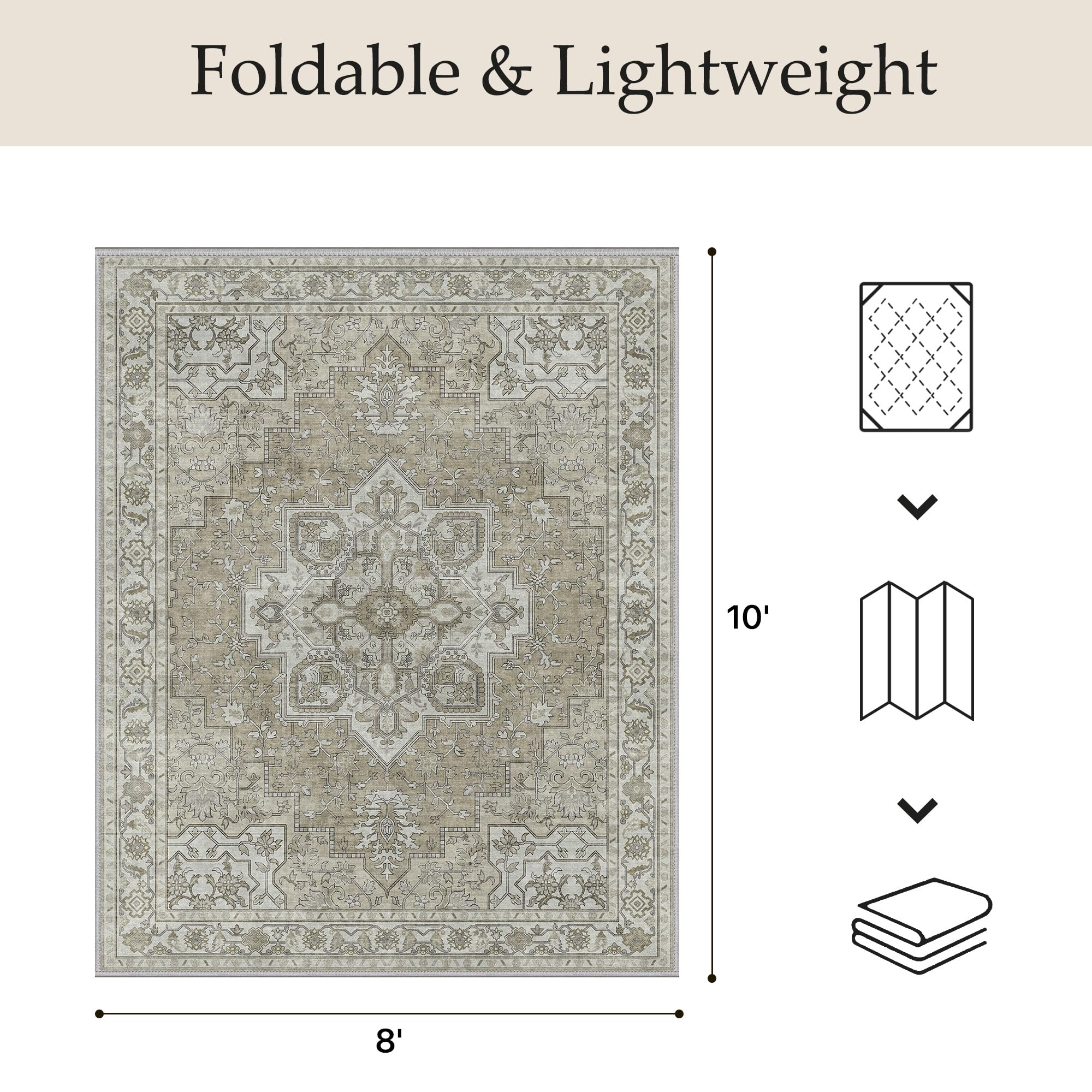 GENIMO Indoor Outdoor Rug easy to clean surface