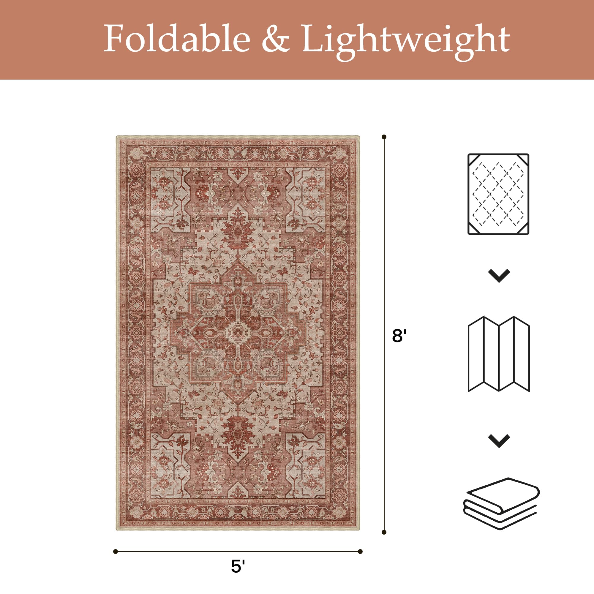 GENIMO Indoor Outdoor Rug in a living room decor
