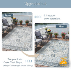 GENIMO Indoor Outdoor Rug in living room