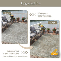 GENIMO Indoor Outdoor Rug on patio setting