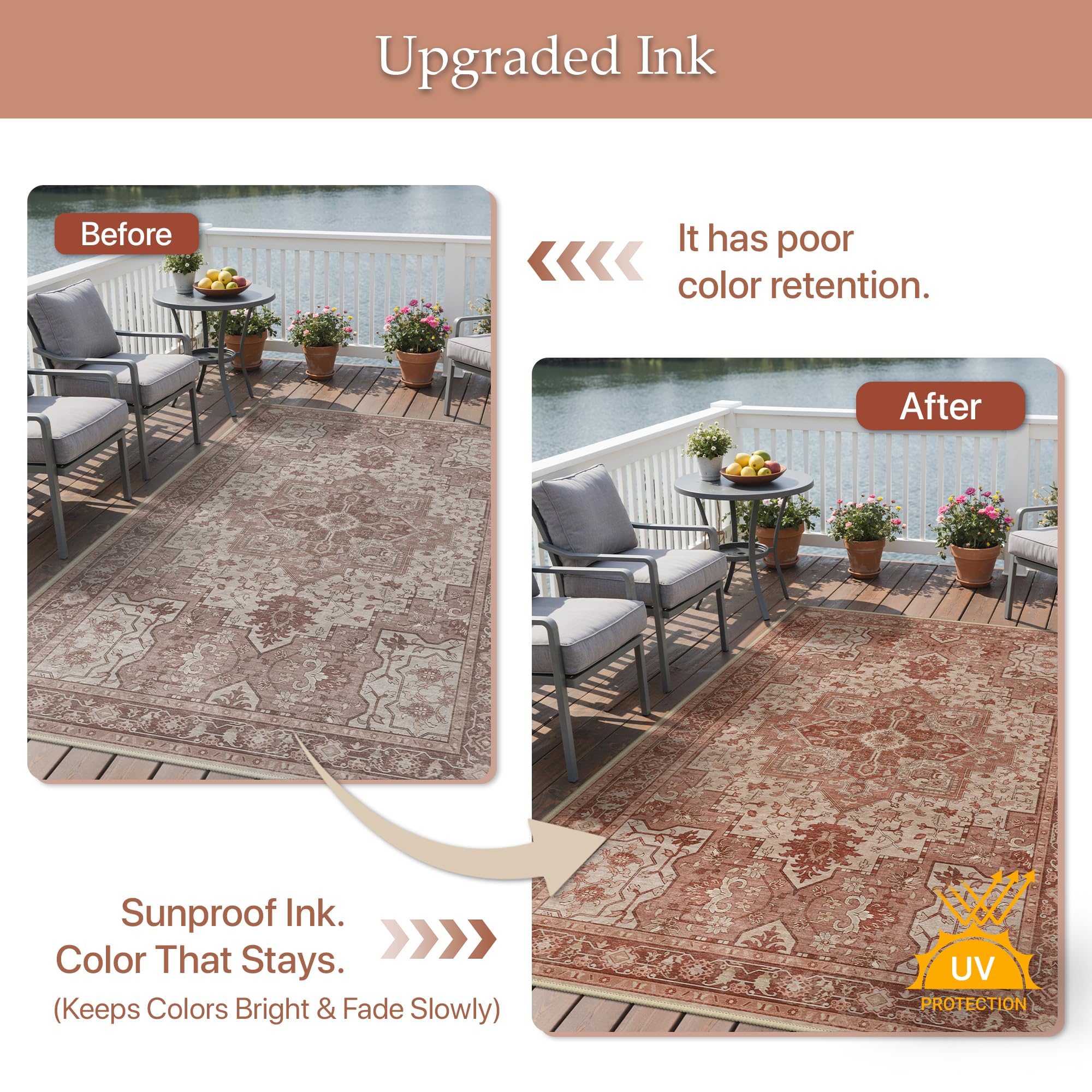 GENIMO Indoor Outdoor Rug side view