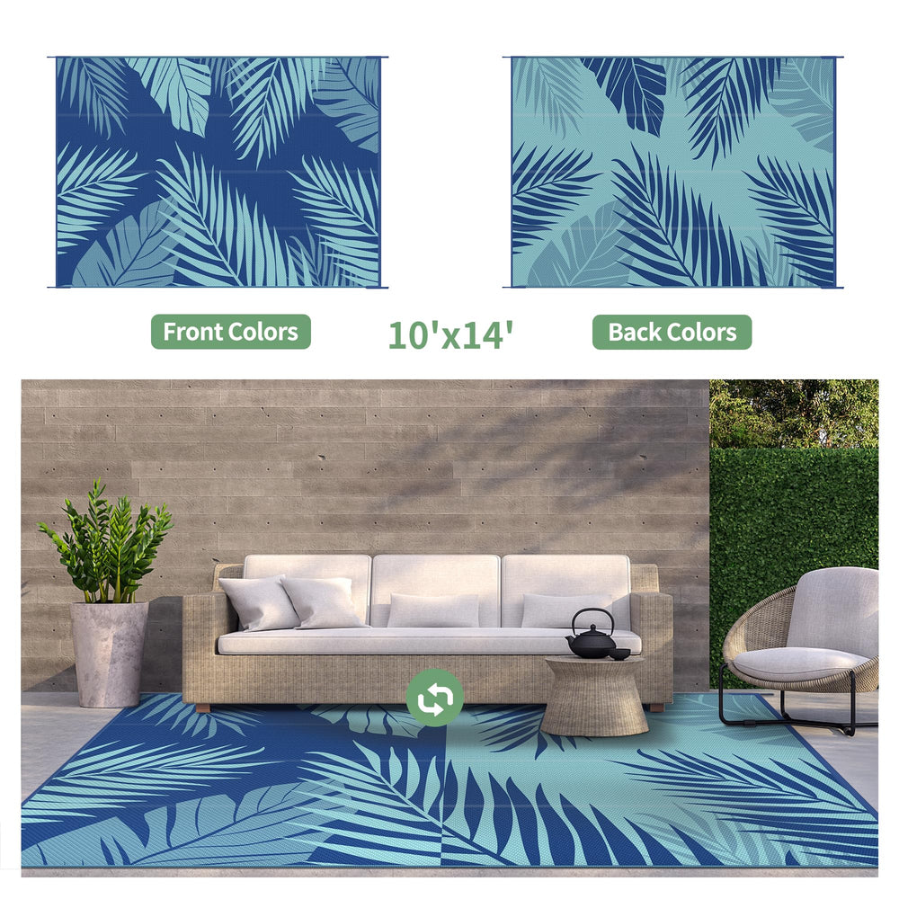 GENIMO Outdoor Rug 10'x14' folded in carry bag