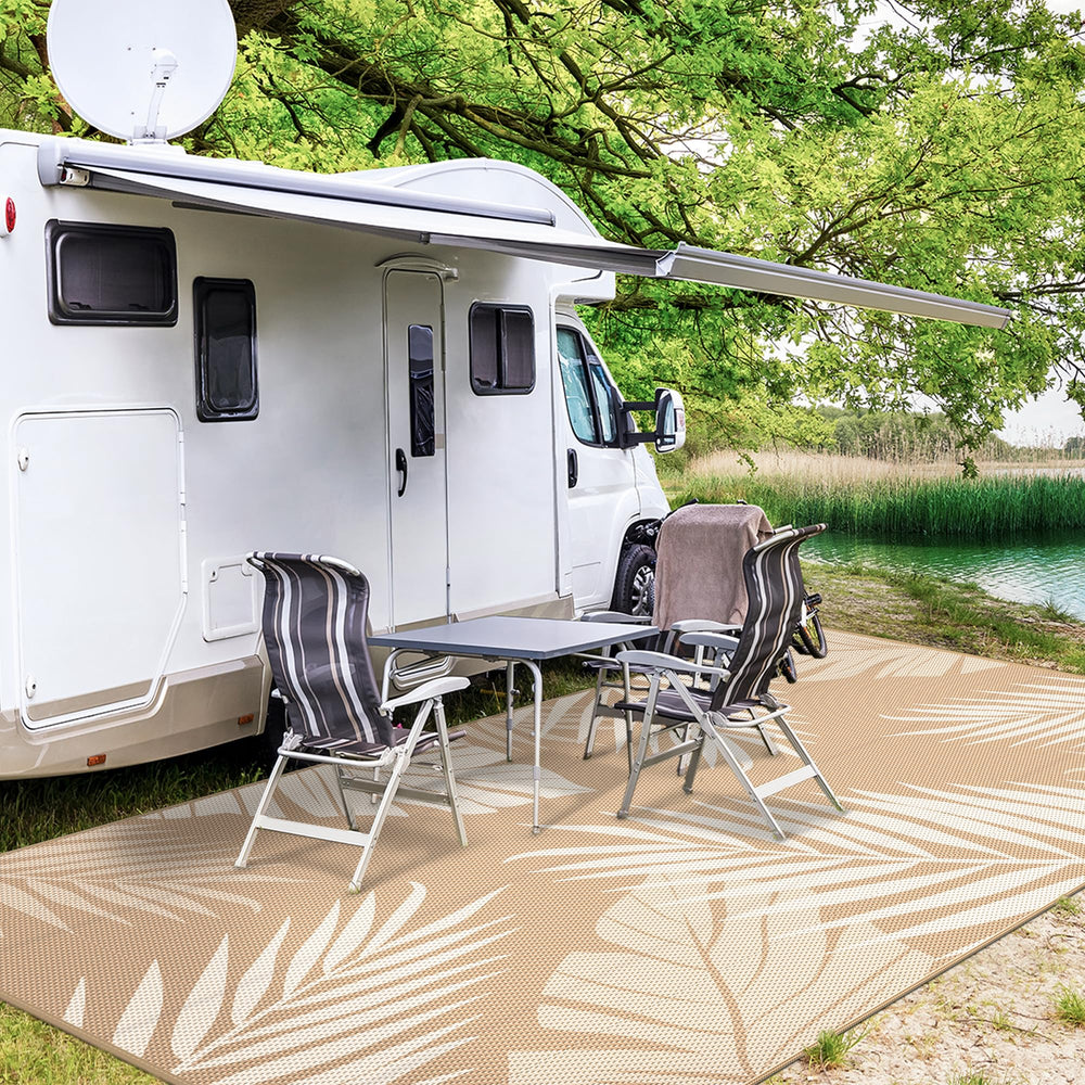 GENIMO Outdoor Rug 10'x14' folded in carry bag for easy transport