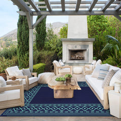 GENIMO Outdoor Rug 5'x8' on patio setting