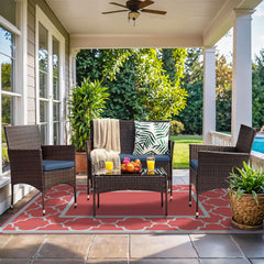 GENIMO Outdoor Rug 5'x8' rolled up for storage