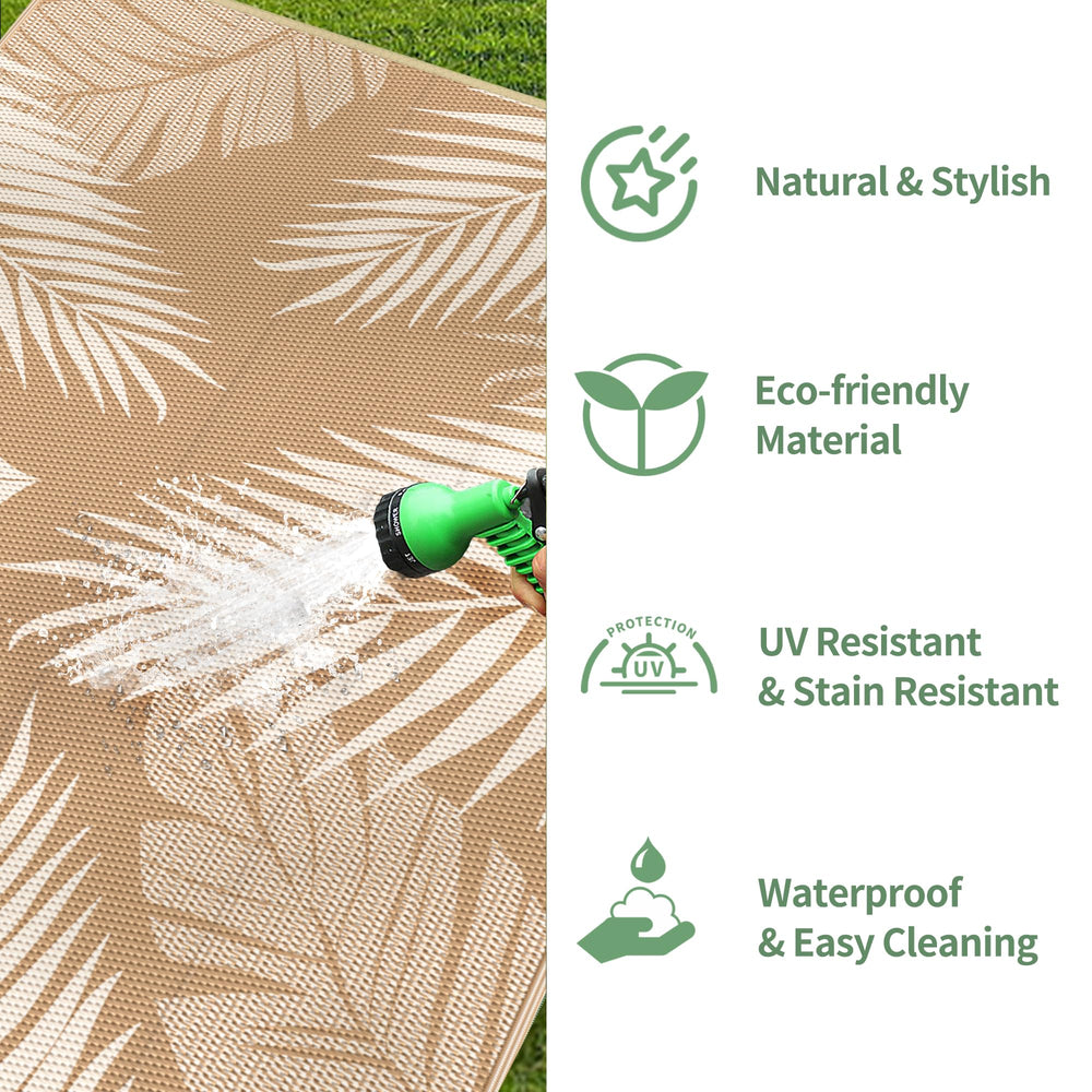 GENIMO Outdoor Rug 5'x8' showcasing brown and beige colour