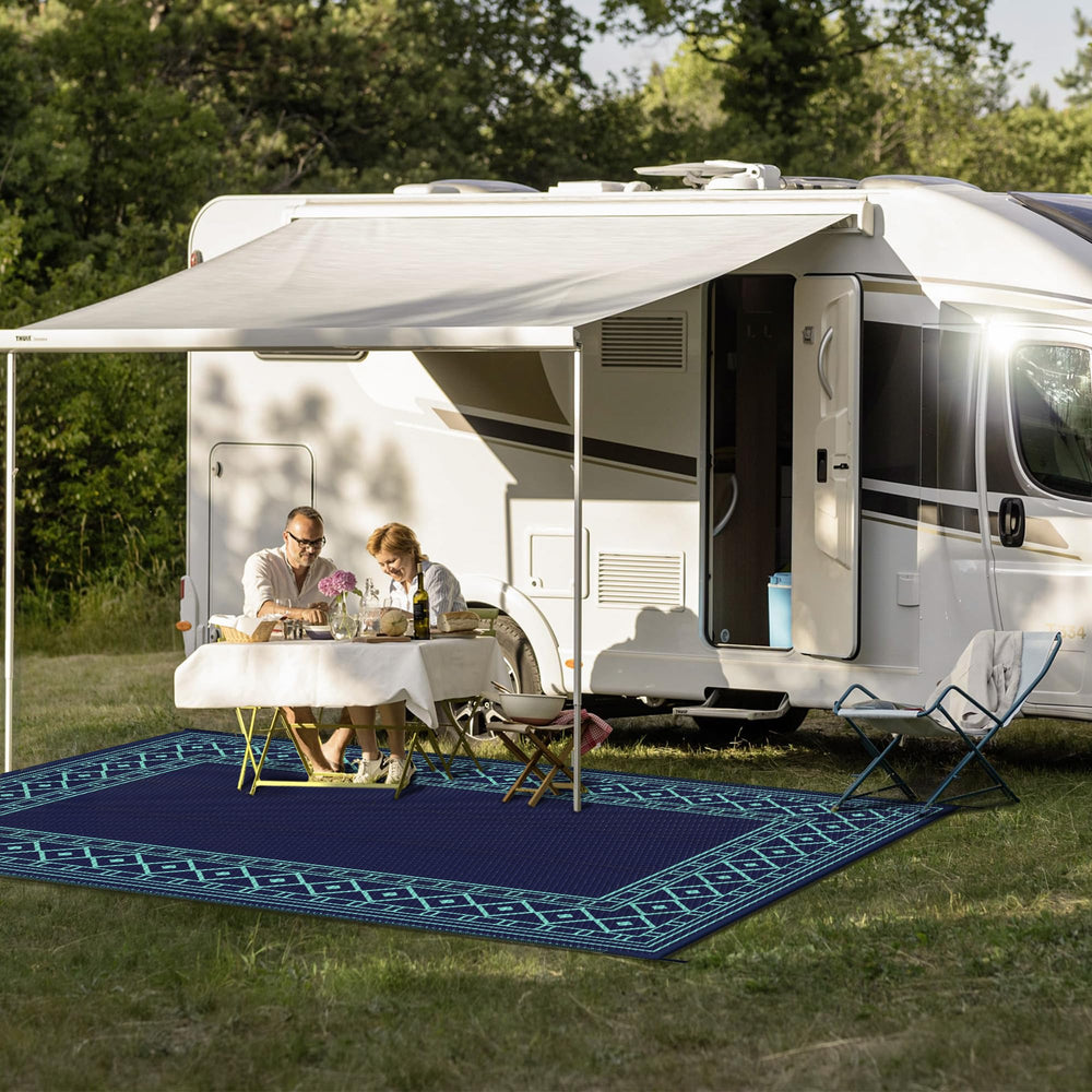 GENIMO Outdoor Rug 5'x8' showing heat- edges