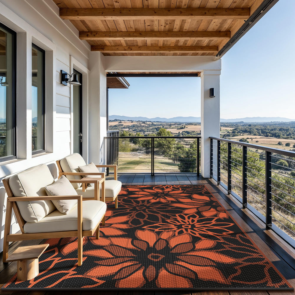 GENIMO Outdoor Rug 6' x 9' waterproof feature demonstration