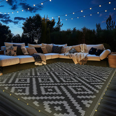 GENIMO Outdoor Rug 6'x9' dark grey front view