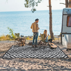 GENIMO Outdoor Rug 8' x 10' reversible design showing both sides