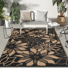 GENIMO Outdoor Rug 8'x10' Onyx Brown front view