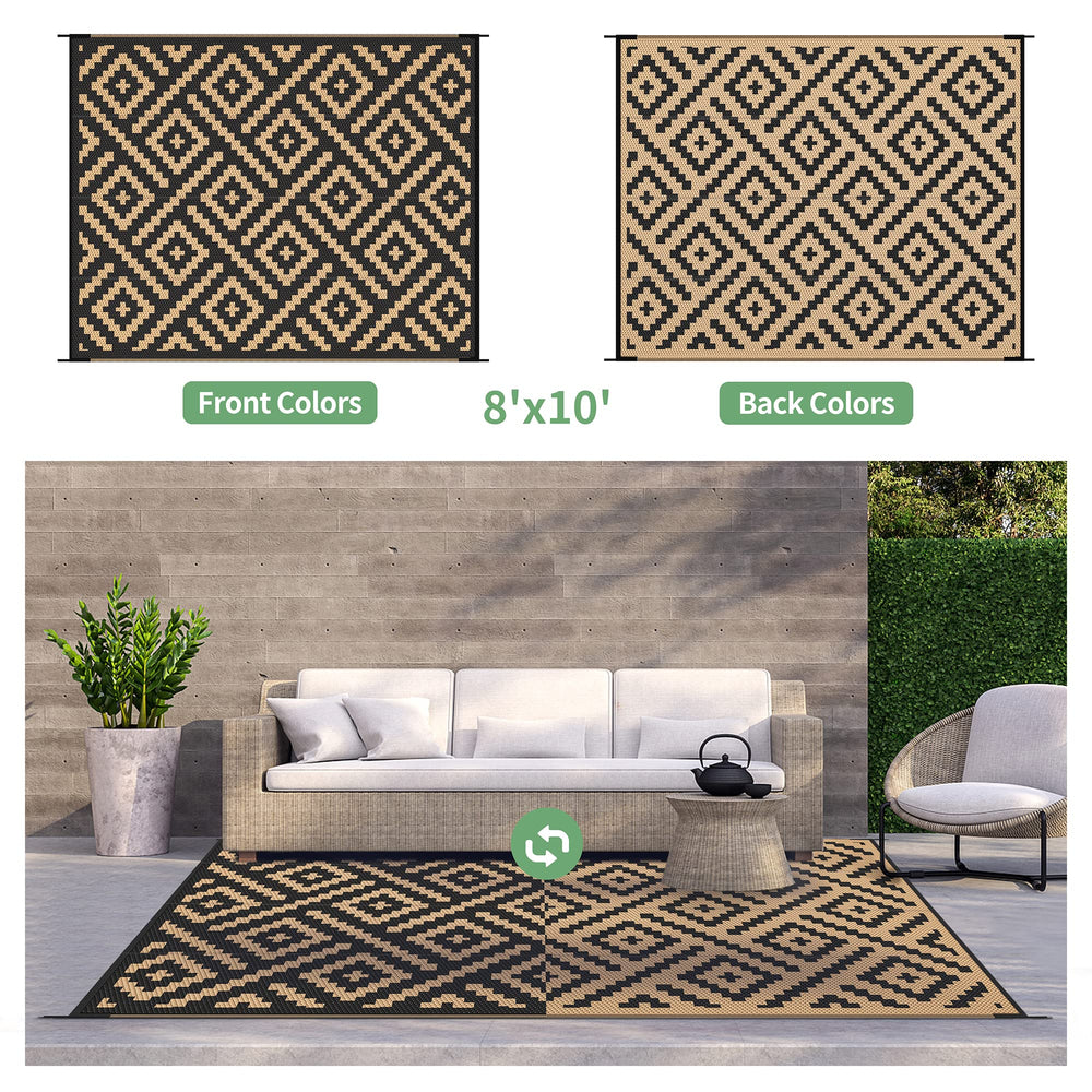 GENIMO Outdoor Rug 8'x10' reversible design