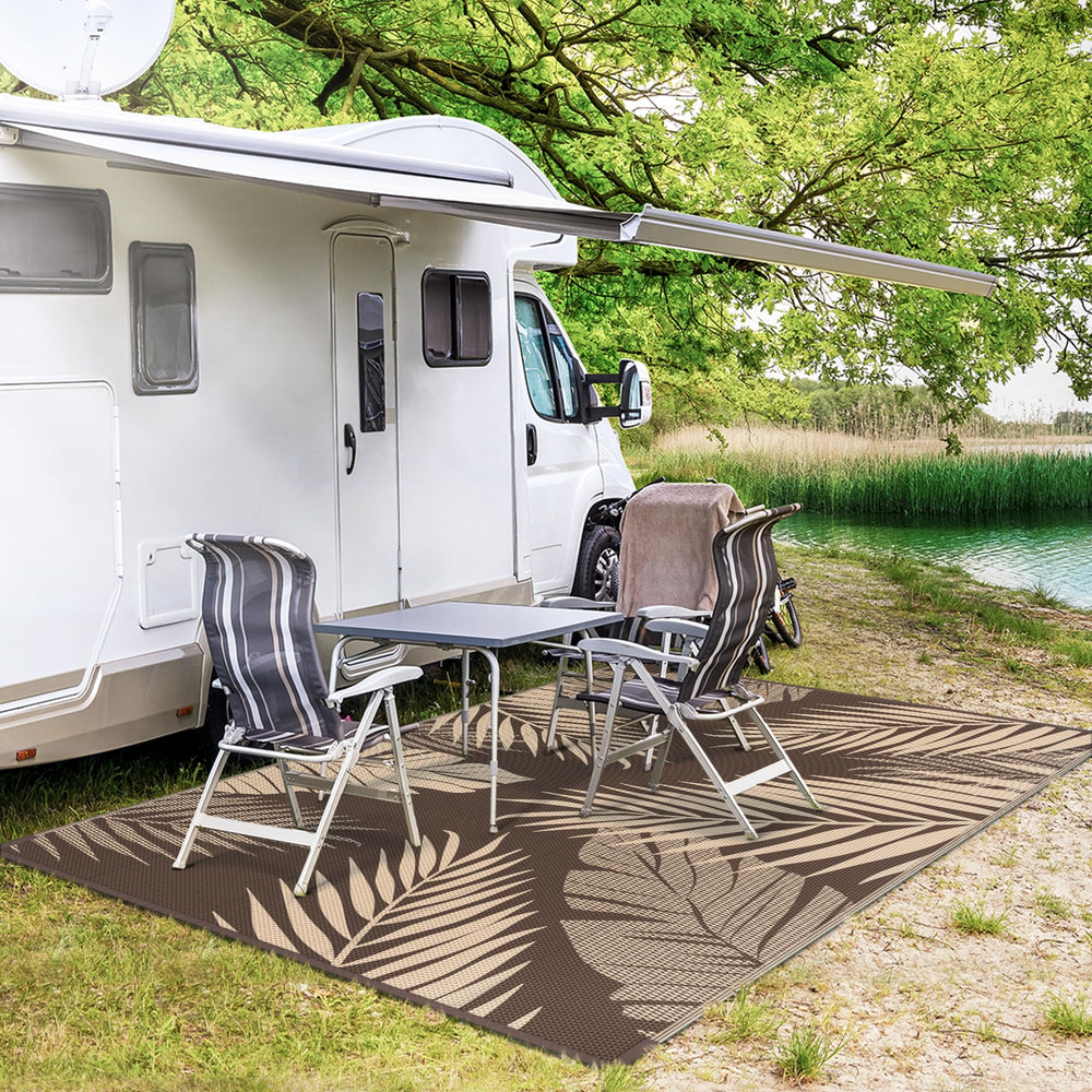 GENIMO Outdoor Rug 9'x12' folded for storage