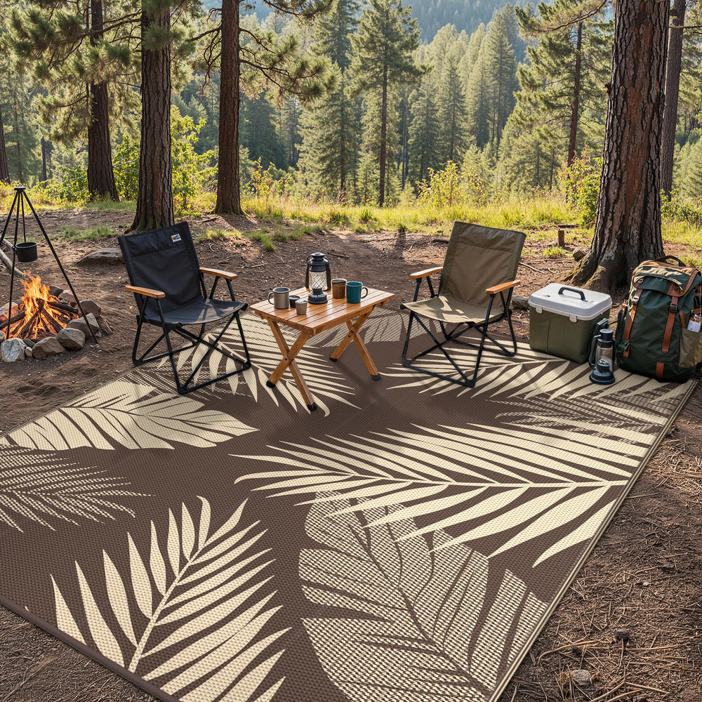 GENIMO Outdoor Rug 9'x12' on picnic setup